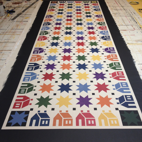 House n Star Floorcloth